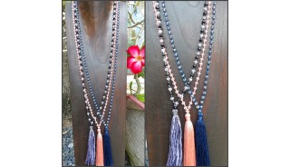 bali beads crystal necklaces tassels wholesale price 60 pieces free shipping